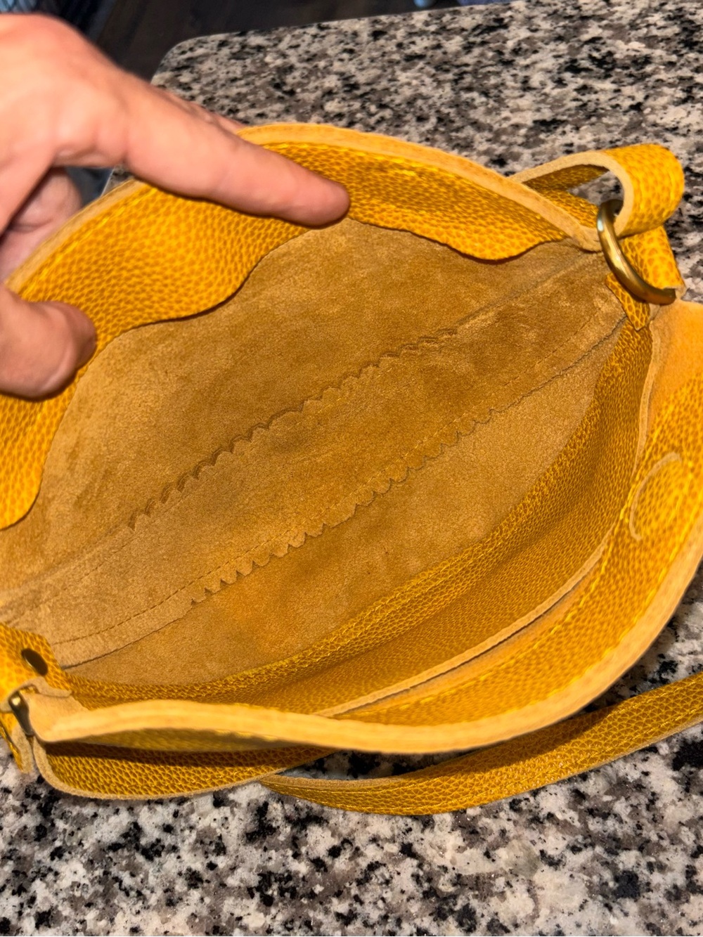 Portland leather sm Koala Crossbody Bag in Sunshine - Picture 9 of 15